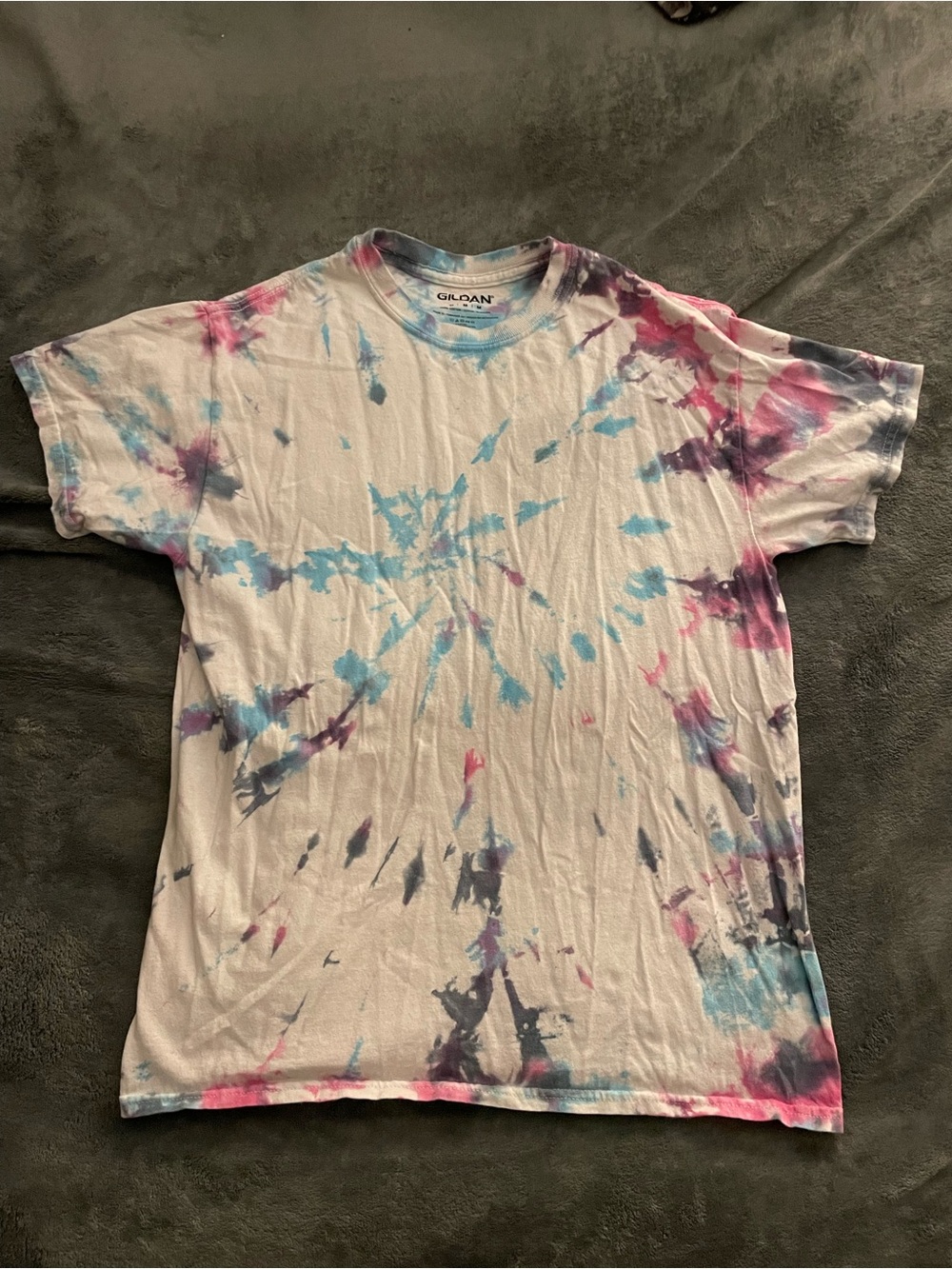 Gildan Pastel Tie Dye Tee Soft Girl Streetwear festival Shirt Size Medium